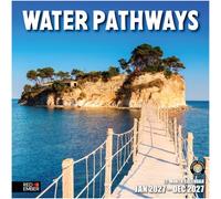 RED EMBER Water Pathways 2027 Wall Calendar 12 Month | 12" x 24" Open | Thick & Sturdy Paper | Nature Calendar 2027