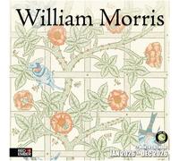 RED EMBER William Morris 2026 Wall Calendar 12 Month | 12" x 24" Open | Thick & Sturdy Paper | Giftable | Calendar 2026