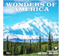 RED EMBER Wonders of America 2026 Wall Calendar 12 Month | 12" x 24" Open | Thick & Sturdy Paper | Giftable | Calendar 2026