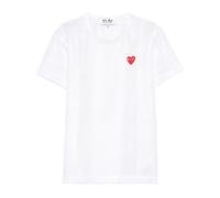 Red Emblem Heart T-Shirt - male - Comme des Garçons Play - T-Shirts - White - S - Tops S