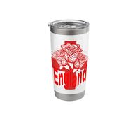 Red England Text Isolated St George Cross and Roses Stainless Steel Insulated Tumbler