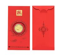 Red Envelope 2026 Year Of The Horse - Touch-Sensitive Paper Including Commemorative Gold Coin | "May You Succeed" Chinese New Year Gift Hong Bao | Present For New Year