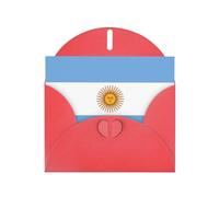 Red Envelope Greeting Cards With Unique Argentine Flag Pattern For Write Down Your Blessings For Various Holidays