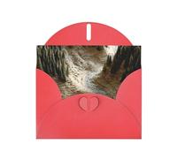 Red Envelope Greeting Cards With Unique Colorful Forest Pattern For Write Down Your Blessings For Various Holidays