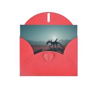 Red Envelope Greeting Cards With Unique Crimson Wings Pattern For Write Down Your Blessings For Various Holidays