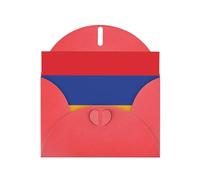 Red Envelope Greeting Cards With Unique Flag Of Armenia Pattern For Write Down Your Blessings For Various Holidays