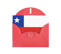 Red Envelope Greeting Cards With Unique Flag Of Chile Pattern For Write Down Your Blessings For Various Holidays
