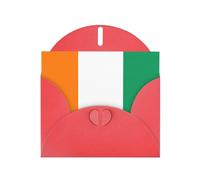 Red Envelope Greeting Cards With Unique Flag Of Cote D'Ivoire Pattern For Write Down Your Blessings For Various Holidays