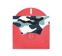 Red Envelope Greeting Cards With Unique Marine Camouflage Pattern For Write Down Your Blessings For Various Holidays