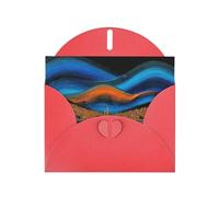 Red Envelope Greeting Cards With Unique River Grace Pattern For Write Down Your Blessings For Various Holidays