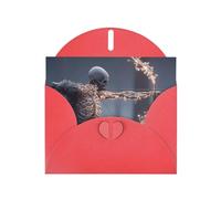 Red Envelope Greeting Cards With Unique Skeleton Archery Pattern For Write Down Your Blessings For Various Holidays