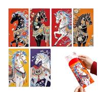 Red Envelopes - 16.8x9cm Cash Packets with Horse Element Design, Traditional Money Gift Holders, Prosperity Token Pouches | Wedding Christmas Celebration Present for Son Daughter Family