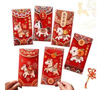 Red Envelopes - 2026 Chinese 3D Packages, Lunar New Year Gift Money Envelopes for Spring Festival Celebrations, Decorative Red Package Set for Wedding, Birthday, Christmas, Housewarming