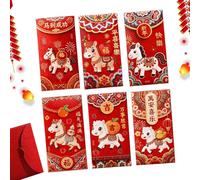 Red Envelopes 2026 Chinese Packages with 3D Lunar New Year Envelopes Holiday Money Packages Traditional Spring Festival Gift New Year Christmas Birthday