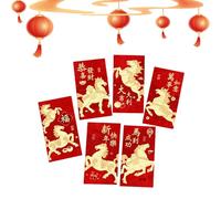 Red Envelopes 2026 - Year of The Horse Lunar New Year, Decorative Money Packet Accessory, Needs Item for Spring Festival Marriage Engagement, Charn Money Holder, Premium Quality