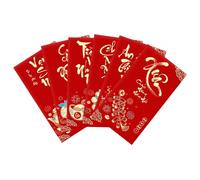 Red Envelopes - 6.69 x 3.54 Inch Money Envelopes, Christmas Money Holder | For Girlfriend, Children, Men, Children, Girls, Teenagers, Son, Daughter, Family, Friends, Pack of 6, Traditio