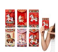 Red Envelopes, 6-Piece Spring Festival 2026 - Red Envelopes for and Celebrations, for Spring Festival, Tet Holiday, Wedding, Housewarming, Adults, Family and