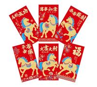 Red Envelopes - 6 Pieces Cartoon Portable Home Decorations, Chinese Red Envelopes | For Girlfriend Men Women Boys Girls Young Teens Sons Daughter Family