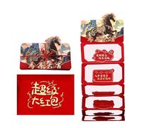 Red Envelopes - Cartoon Foldable Lunar Traditional Decors - Chinese Money Envelopes,for Family Friends Children Kids Boys Girls Teens Youth Son Daughter Girlfriend Men