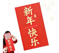 Red Envelopes Chinese 14x8 Inch Gold Character Cash Holder