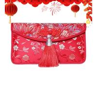 Red Envelopes For Chinese New Year, Traditional Embroidered Envelopes, Chinese Wedding Envelopes With Tassels, Family Celebrations Birthdays Business Parties And Spring Festival