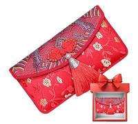 Red Envelopes for Chinese New Year, Traditional Embroidered Purse - Wedding Envelopes with Tassels for Traditional Chinese Ceremonies | For Family Celebrations Birthday Spring Festival