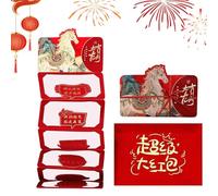 Red Envelopes for Lunar New Year 2026 | Traditional Lunar Decorations Folding Cartoon - Red Envelopes for Chinese New Year | For Family Friends Men Women Kids Boys Girls Young
