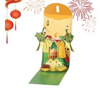 Red Envelopes for , Storage for 3D Pop-Up Envelopes - Red New Year's Eve, For Men, Women, Girls, Young Greeting Card, Christmas, Birthday