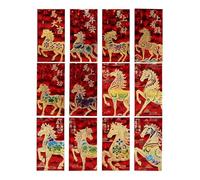 Red Envelopes For The New Year - 16.7 x 9 cm, Cute Red 3D Bag With Horses | Moon New Year Money Holder | Good Luck Spring Festival Money Holder | For Girlfriend, Children, Men, Children, Boys