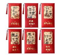 Red Envelopes for the Year of the Horse 2026 | 6 Pieces with Festive Gold Decorations, Red Envelopes for the New Year, for Corporate Parties Collectors Lovers Birthdays