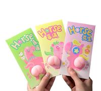 Red Envelopes for the Year of the Horse - Pack of 3 Money Envelopes with Blessings, 3D Soft Bottom Design Chinese Money Bags 2026 | For Chinese New Year Celebrations Birthday