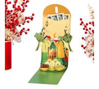 Red Envelopes Long, 3D Pop-Up Cash Pocket Design, Sturdy Decorative Red Packet, Premium Paper Material, Festive Greeting Accessory, Multi-Occasion Celebration Use FOR Marriage Birthday Wedding Holiday