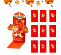 Red Envelopes 'Year of the Horse 2026, 10 Pieces 3D Folding Envelopes for Party, Spring Party Packs, Corporate Events Weddings