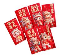 Red Envelopes | Year Of The Horse Party Pouch | 2026 Silver Envelopes 6 Pcs | for Wedding & Birthday Spring Festival Party Celebrations