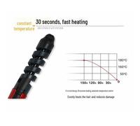 (red, European regulations) Ceramic Electric Curling Iron with Cross-Border Automatic Features and Negative Ion Technology