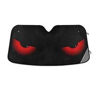 Red Evil Eyes Car Windshield Sun Shade Accordion Folding Windshield Visor for Car Truck SUV Blocks UV Rays Sun Reflector Auto Sunshade, 55" x 27.6"