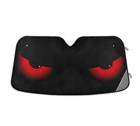 Red Evil Eyes Car Windshield Sun Shade Foldable Sun Protector Car 53x23.5 Inch