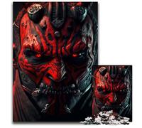 Red Evil Warrior 1000 Piece Puzzle cardboard Jigsaw Puzzles DIY Decoration, Brain Challenge, for Adult, Family, 26X38CM/10.23x14.96inch