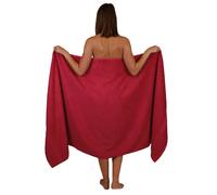 (Red) Extra Large Bath Sheet 100 x 200 cm Super Jumbo Big Bath Sheets Towels Beach Body Wrap XL Bath Towels 600-GSM