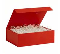 Red Extra Large Gift Box 1Pcs 42x33x13.5 cm,Luxury Birthday Gift Box for Presents with Magnetic Lid Ribbon Tab,for Christmas Valentine's Day Wedding Gift Packaging,Includes Cards,Envelopes Filler
