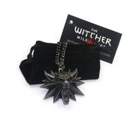 (Red Eye #1)The Witcher Wild Hunt Iii Necklace Wolf Medallion 3head Chain Pendant Geralt Hot