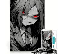 Red Eye Glow 1000-piece Puzzle for Teenagers Mind Exercise Toy Mind Calm Design Assembly Cherished Gift (50x75cm)