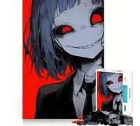 Red Eye Glow Hard Jigsaw Puzzle for Adults 1000 Pieces Mind Puzzle Calm Relax Art Assembly (38x52cm)