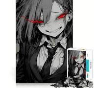 Red Eye Glow Hard Jigsaw Puzzle for Adults 1000 Pieces Mind Puzzle Calm Relax Art Assembly (50x75cm)