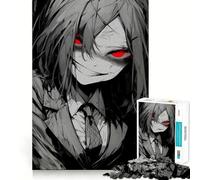 Red Eye Glow Hard Jigsaw Puzzle for Adults 1000 Pieces Pure Logic Toy Home Activity Clean Cut Lovely Gift (38x26cm)
