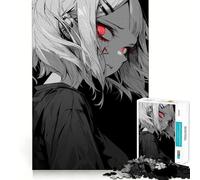Red Eye Glow Jigsaw Puzzles for Teenagers 1000 Pieces Recall Boost Gentle Relax Smooth Cut Stylish Gift (38x26cm)