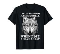 Red-Eye Mountain Wolf Halloween Graphic Adult Men T-Shirt
