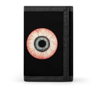 Red Eyeball Men's Trifold Wallet Credit Card Holder