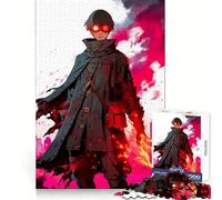Red-Eyed Anime Protagonist Puzzle for Teenagers 1000 Pieces Smart Reason Toy Stress Release Sharp Edge Birthday Gift (38x26cm)