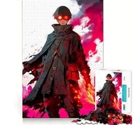 Red-Eyed Anime Protagonist Puzzle for Teenagers 1000 Pieces Smart Reason Toy Stress Release Sharp Edge Birthday Gift (38x26cm)